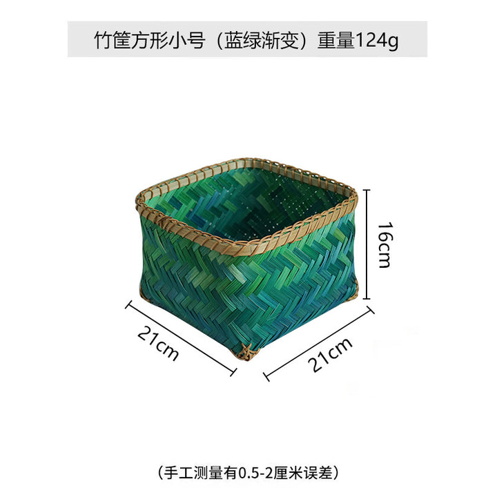 Women's square storage basket made of handwoven natural material Stornfield