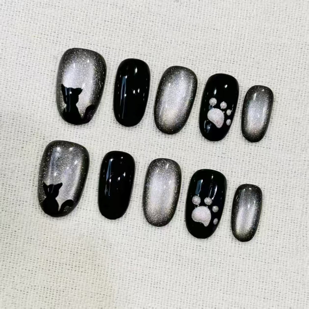 Stylish Artistic Press-On Nail Set Stornfield