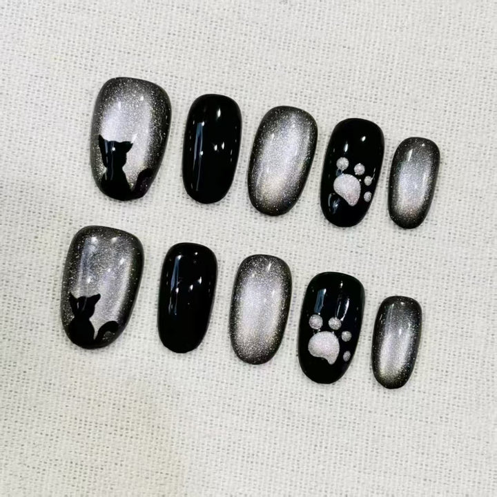 Stylish Artistic Press-On Nail Set Stornfield