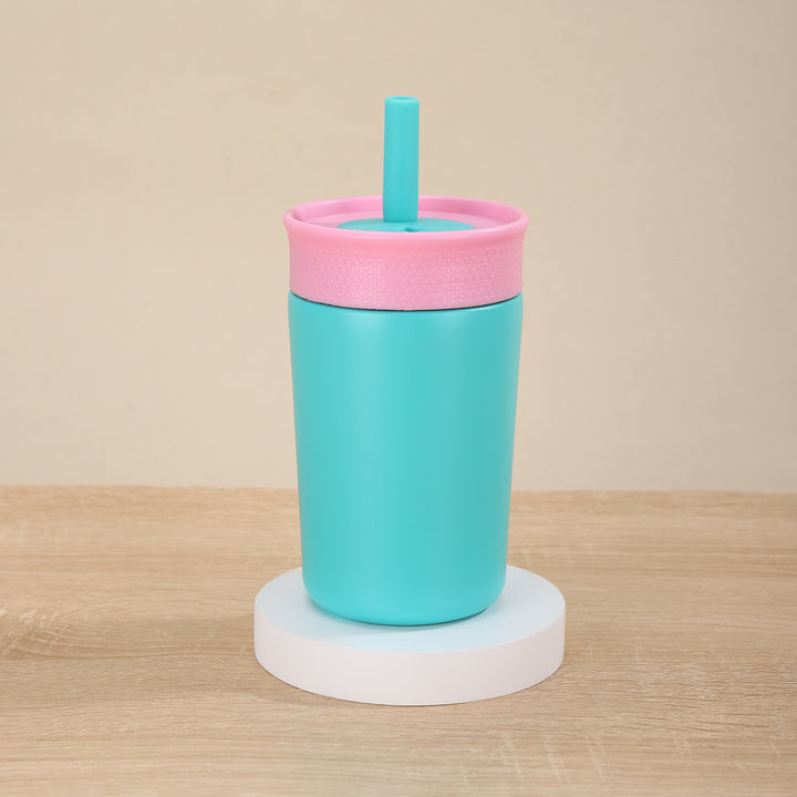 Ladies Insulated Drinking Bottle with Silicone Lid and Straw Stornfield