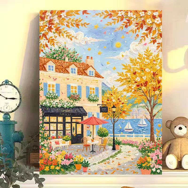 Scenic Autumn Landscape Canvas Art Print Stornfield