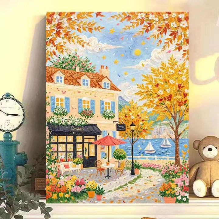 Scenic Autumn Landscape Canvas Art Print Stornfield