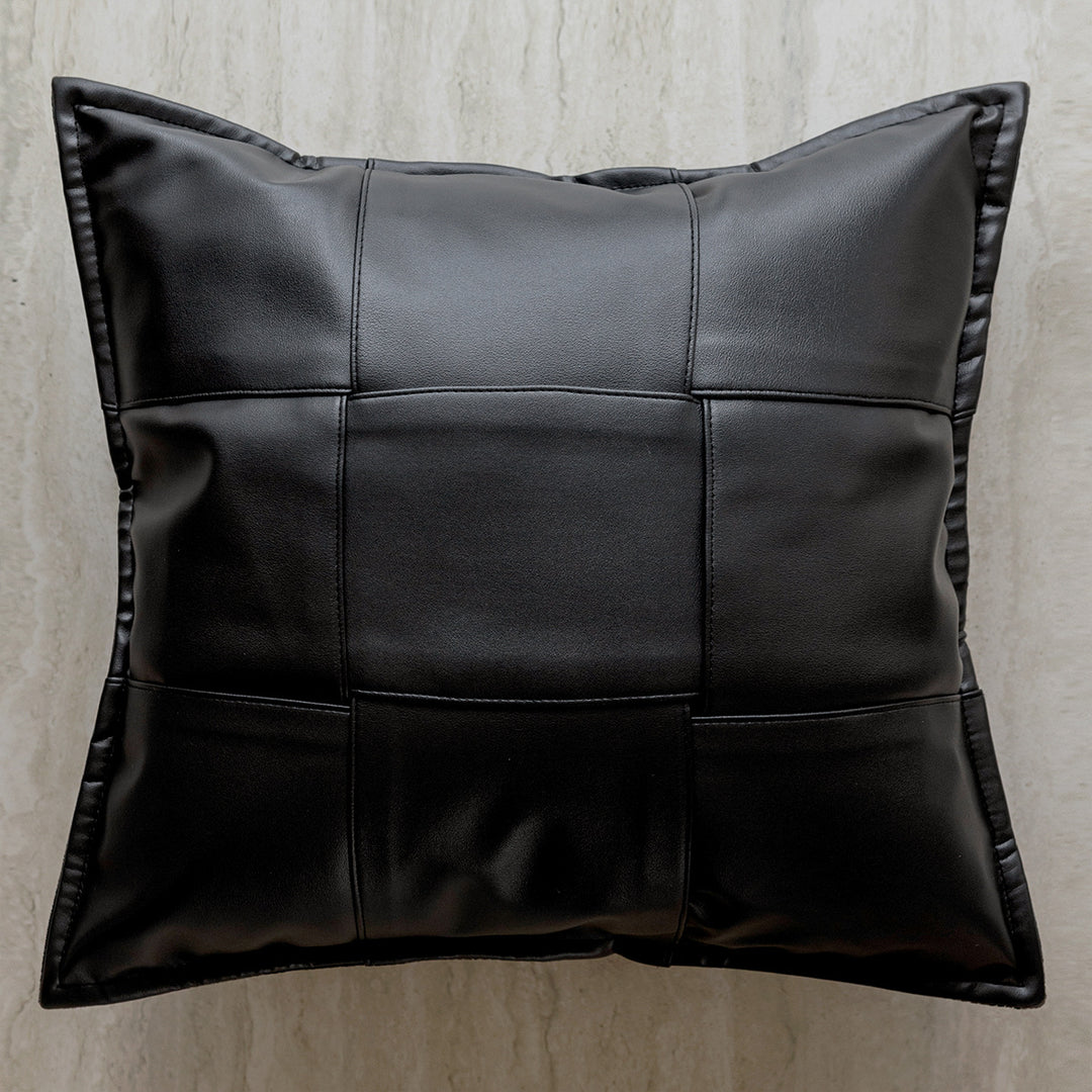 Decorative artificial leather pillow