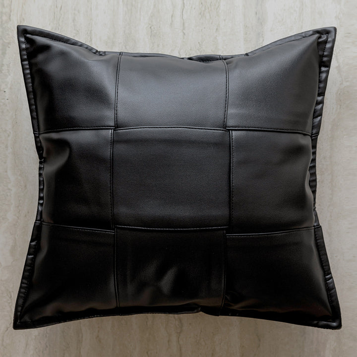 Decorative artificial leather pillow