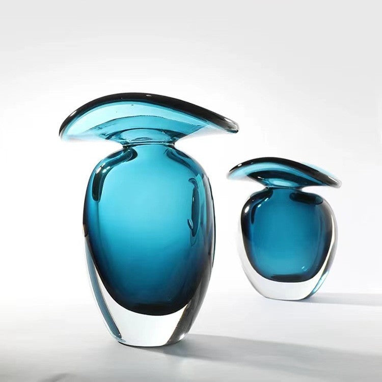 Organic Handblown Mushroom-Top Decorative Glass Vase Stornfield