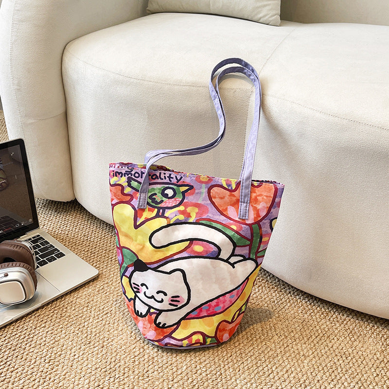 Fun Artistic Cat-Themed Tote Bag Stornfield