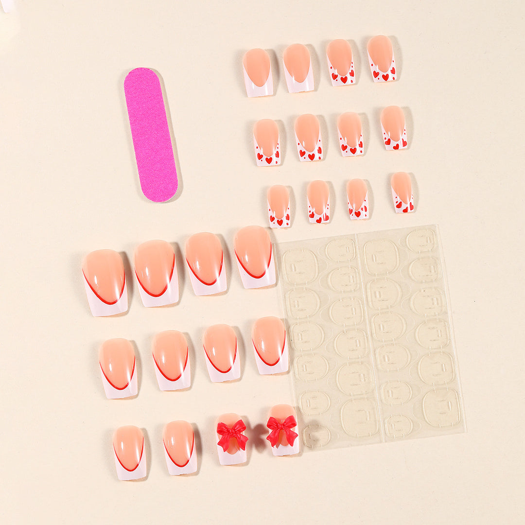 Romantic Heart-Accent Nail Art Extensions Stornfield
