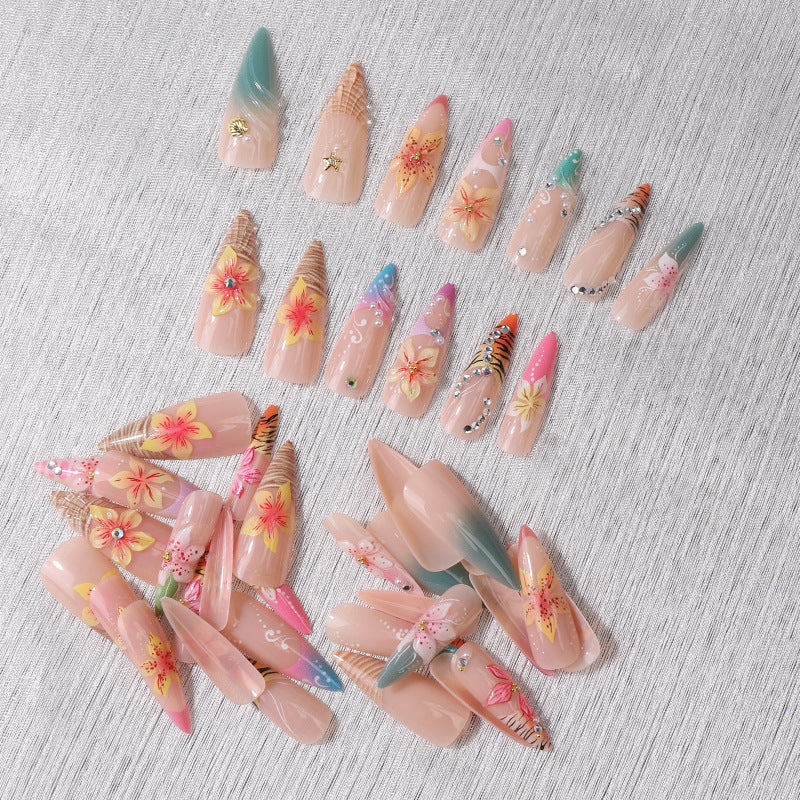 Premium Decorative Press-On Nail Set Stornfield