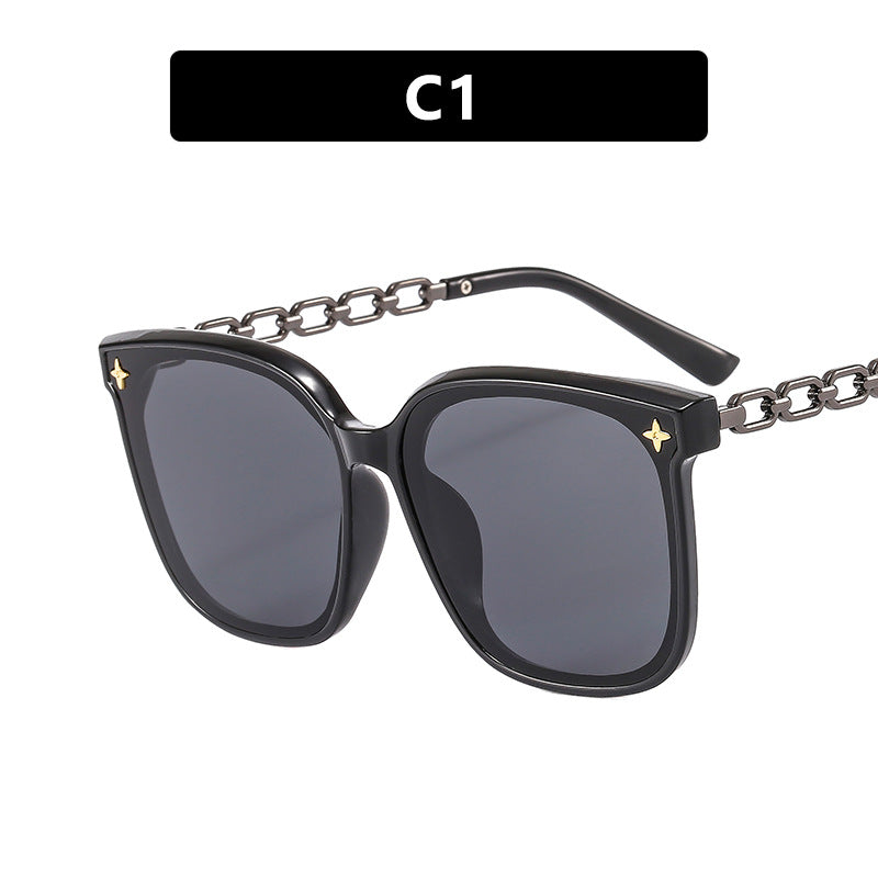 Women's oversized sunglasses with fashionable chain detail Stornfield