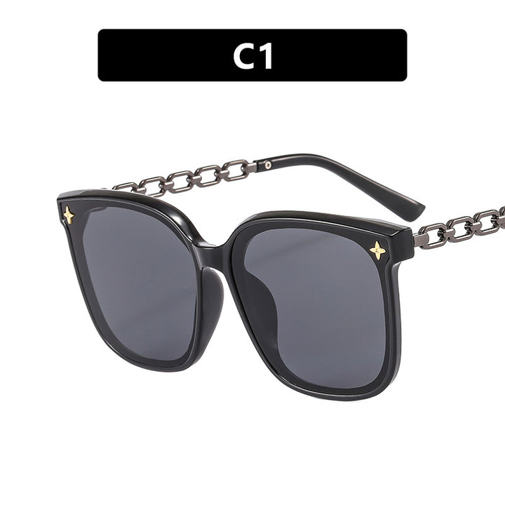 Women's oversized sunglasses with fashionable chain detail Stornfield