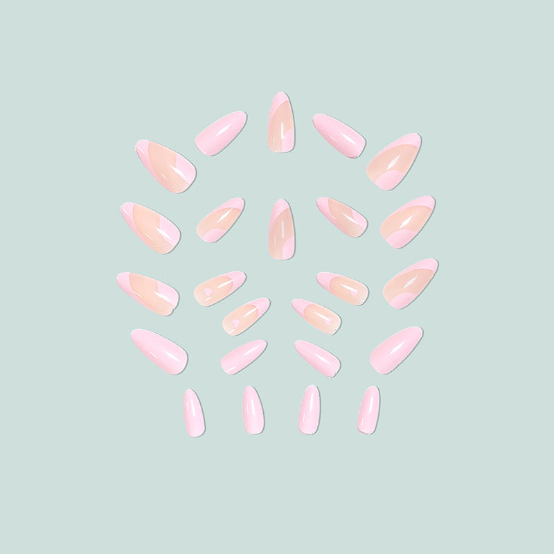 Artful Stiletto artificial nails with heart design Stornfield