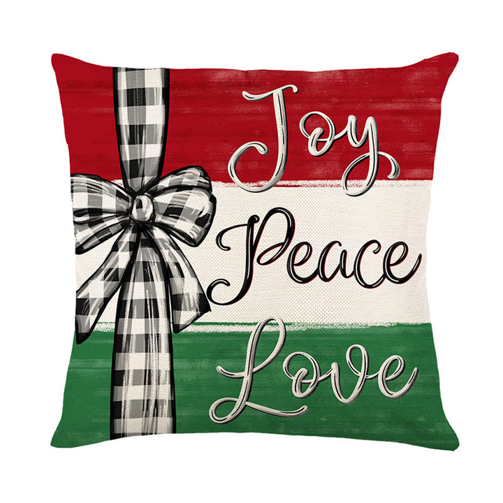 Seasonal Decorative Square Cotton-Linen Throw Pillow Cover with Snowman Cardinal Print