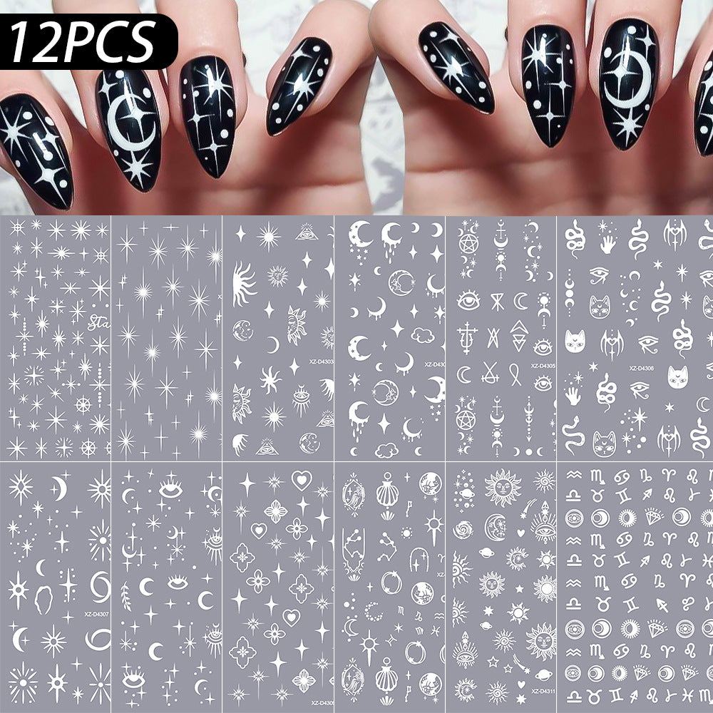 Glittering Nail Art Decal Set