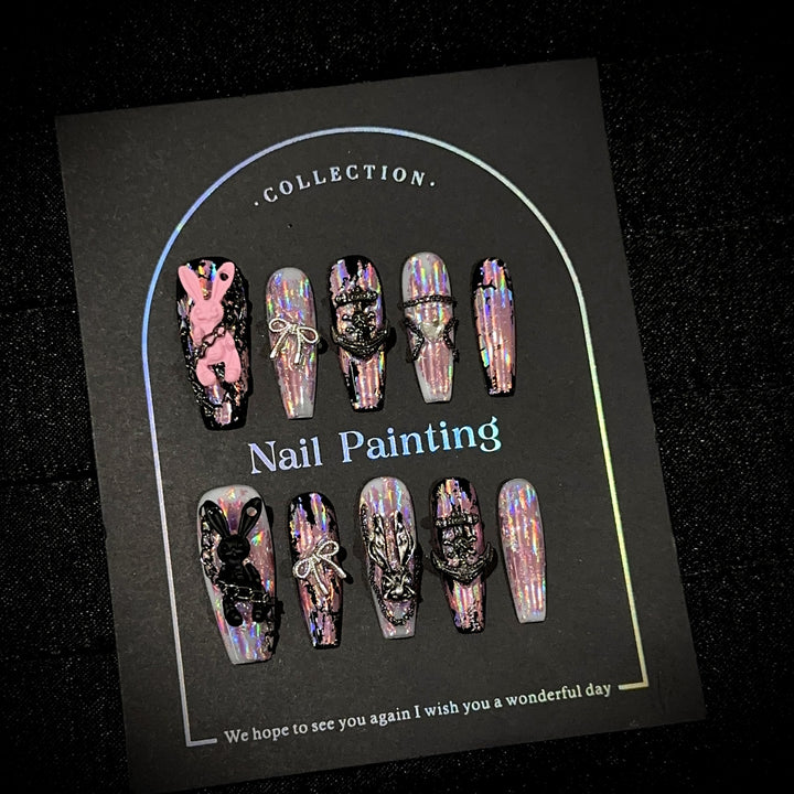 3D Themed Press-On Nail Art Set
