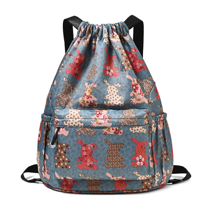 Drawstring Elephant Print Backpack Stornfield