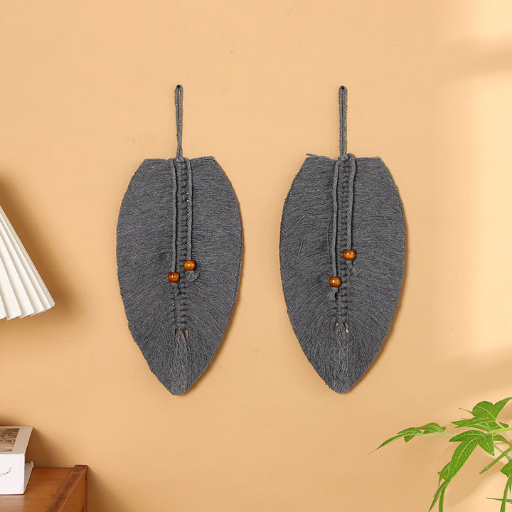 Leaf-Shaped Macrame Wall Art Stornfield