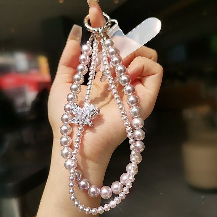 Elegant Pearl Pendant Keychain Stornfield