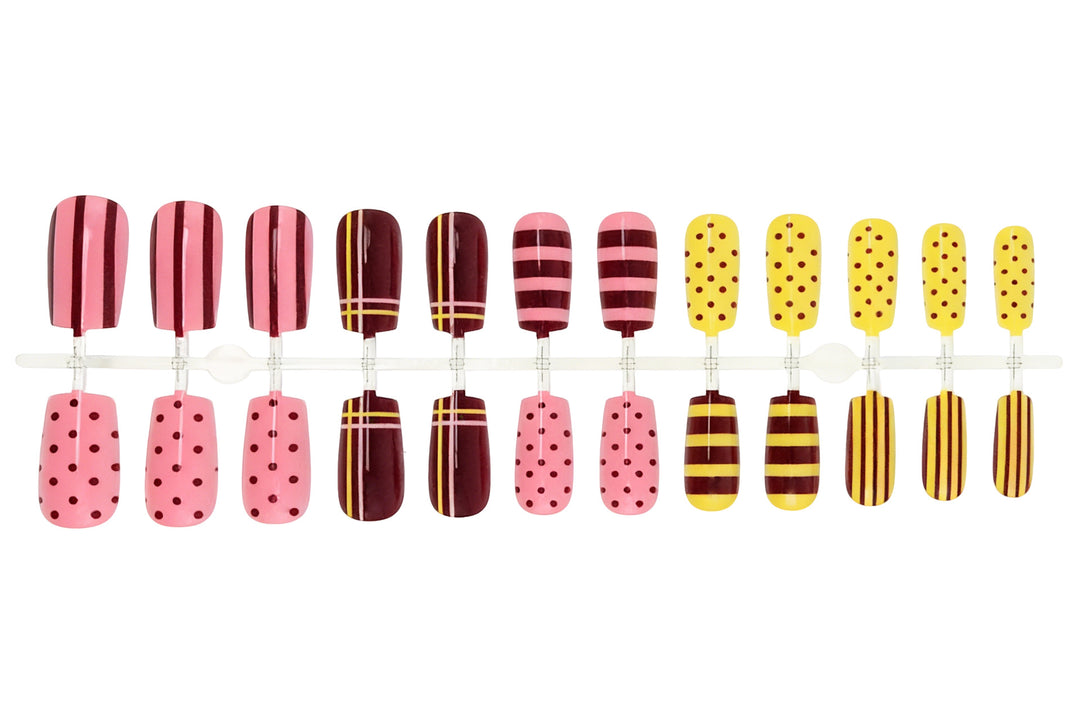 Nail art set with stylish geometric designs Stornfield