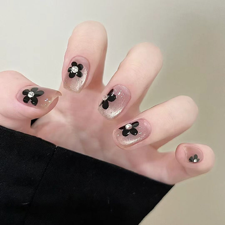 Floral Glitter Press-On Nail Art Stornfield