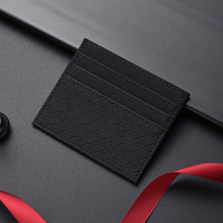 Textured Leather Card Holder