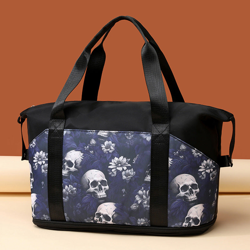 Artistic Skull Print Gym Duffel Bag Stornfield