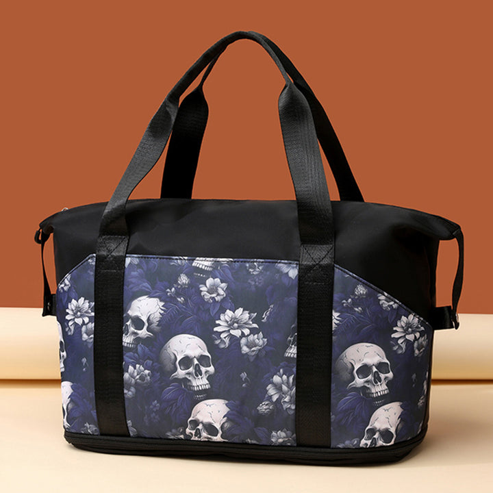 Artistic Skull Print Gym Duffel Bag Stornfield