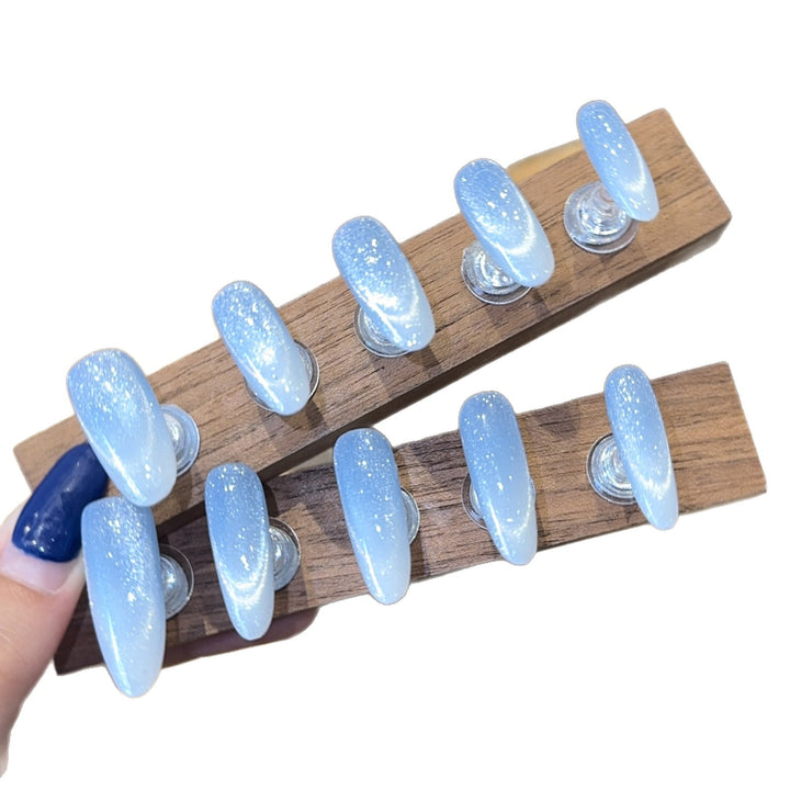 Glamorous artificial nails with glitter gradient Stornfield