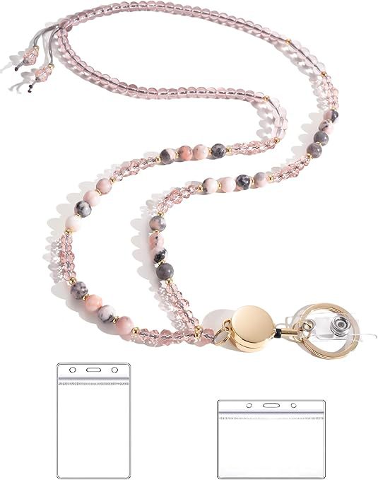 Beaded Lanyard with Retractable ID Holder Stornfield