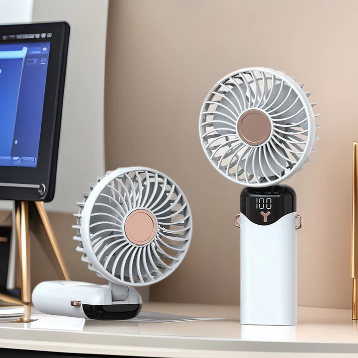 Portable battery fan with digital display Stornfield