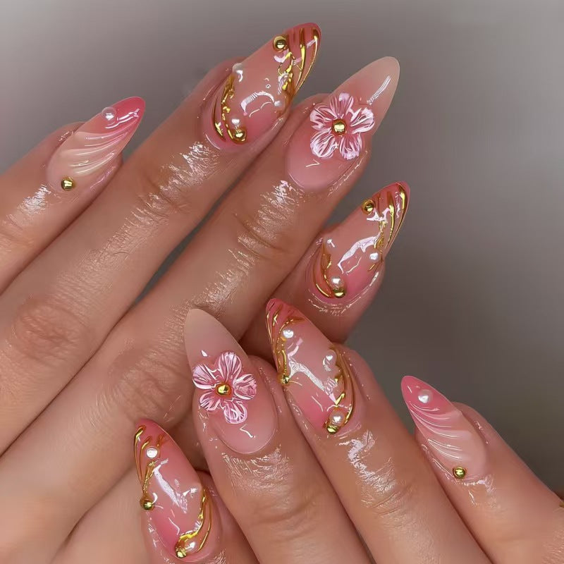 Floral and Decorative Press-On Nail Set Stornfield