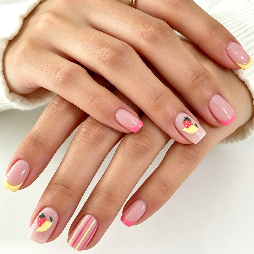 Artistic Fruit-Inspired Gel Nail Art Set Stornfield