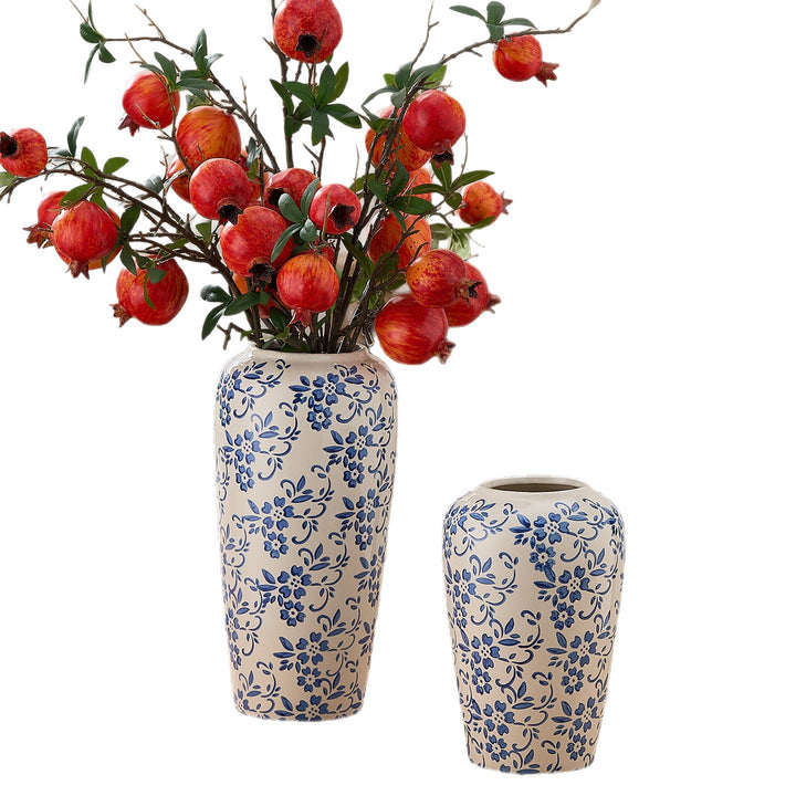Elegant ceramic vase in floral pattern Stornfield