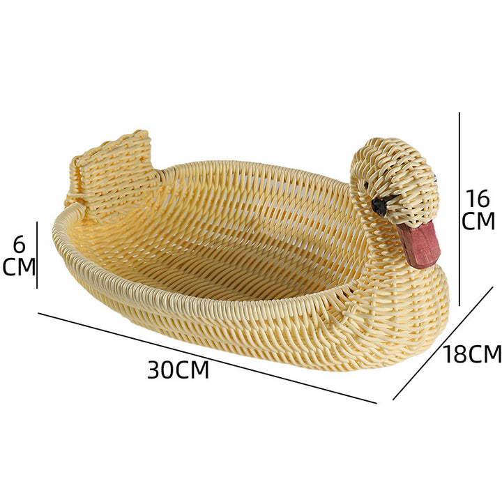 Unisex Braided Decoration Basket in Duck Shape Stornfield