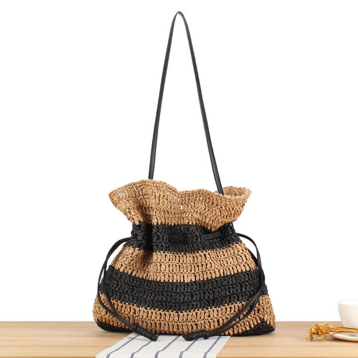Braided crossbody bag with drawstring closure Stornfield