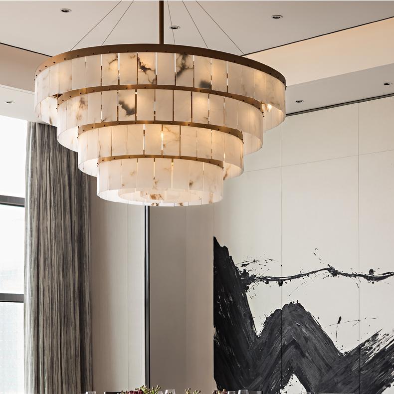 Layered Opal Chandelier