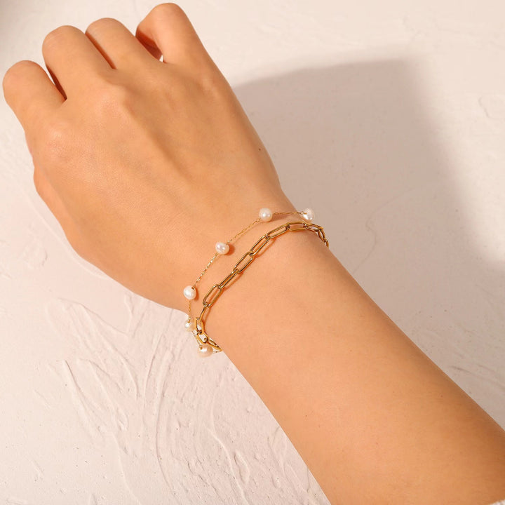 Double Layered Pearl Chain Anklet Stornfield