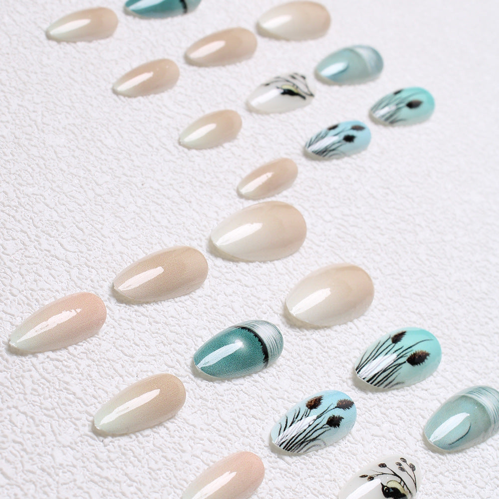 Artistic Nature-Inspired Press-On Nails Stornfield