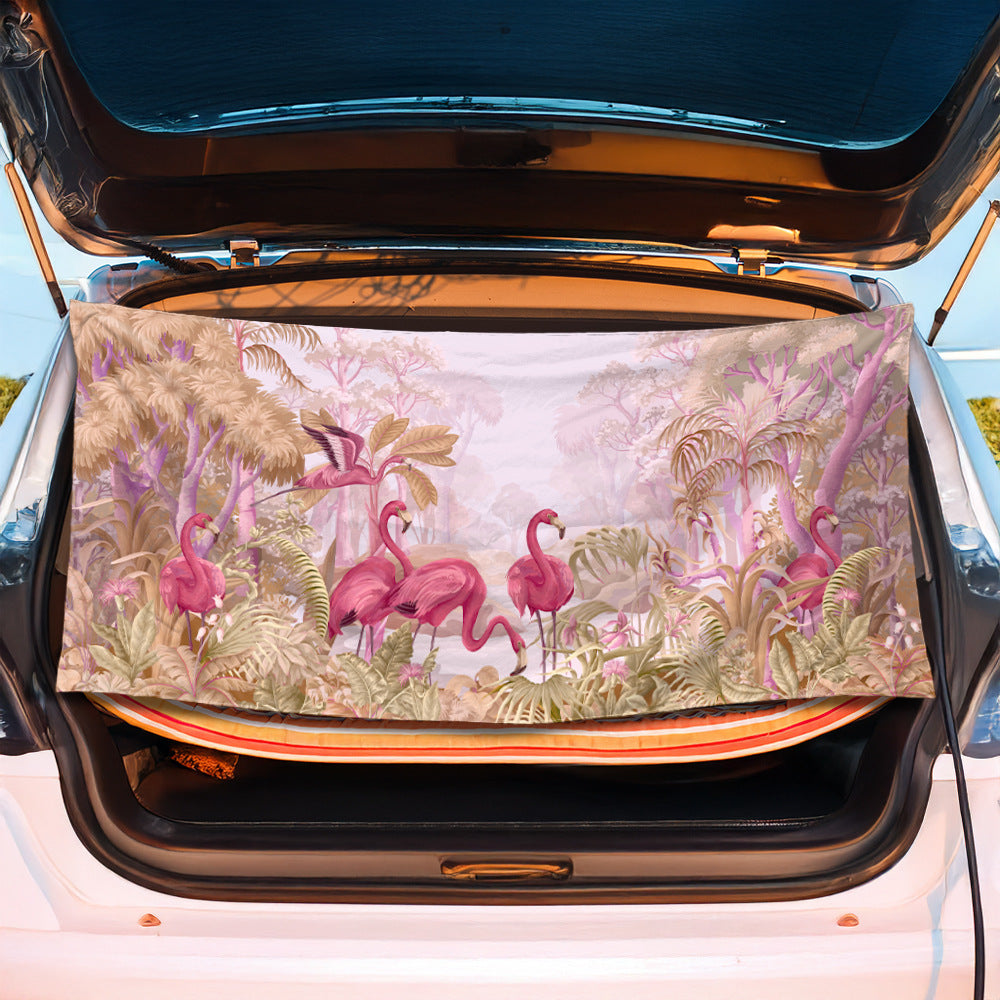 Trunk mat with creative flamingo design Stornfield