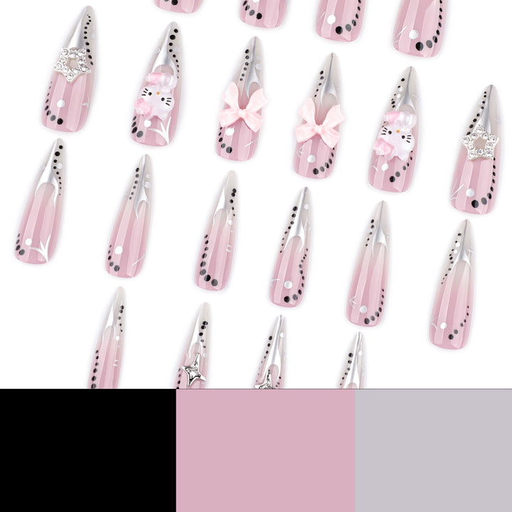 Artful Nail Extensions with Glamorous Decor Stornfield