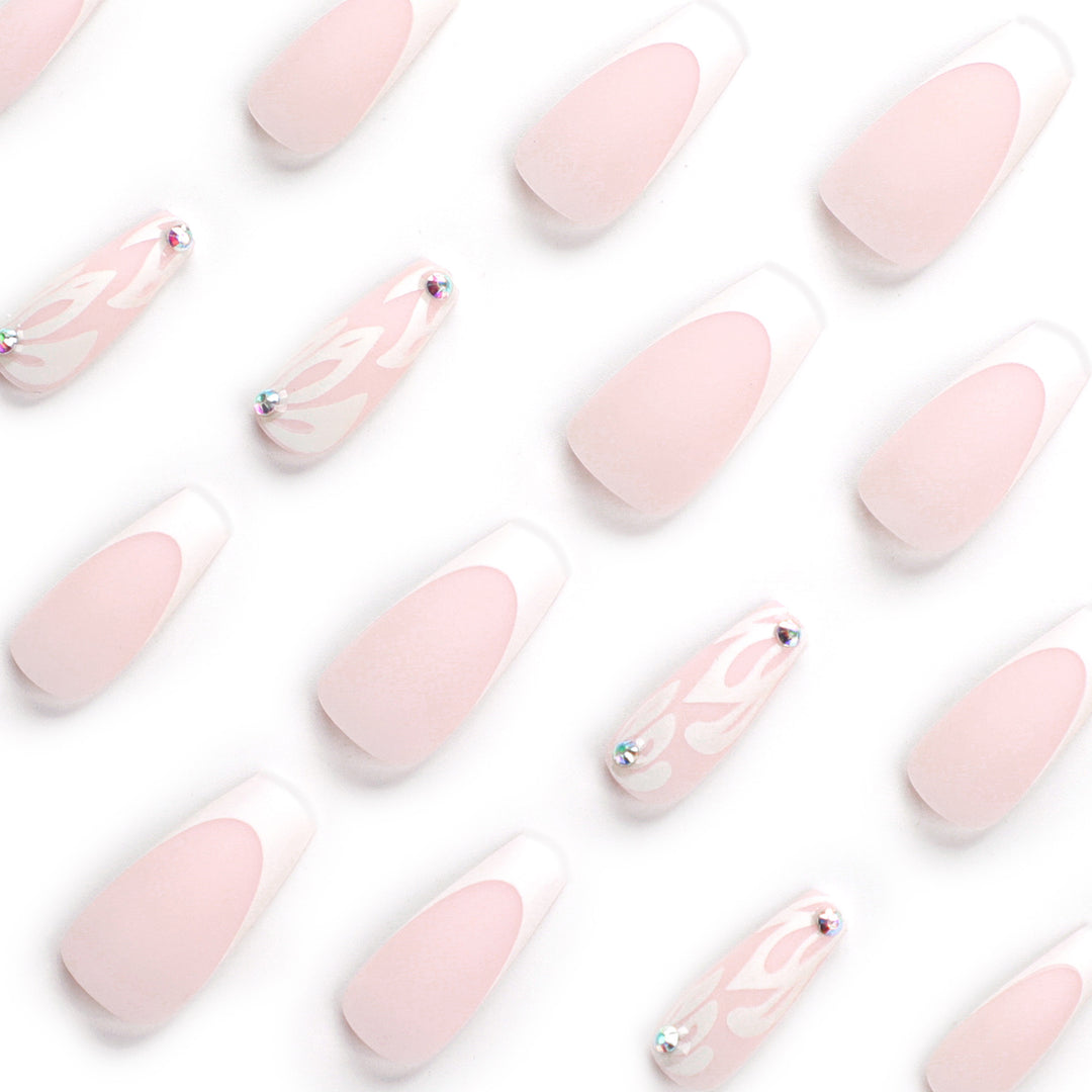 Artfully designed acrylic nails with elegant gradient Stornfield
