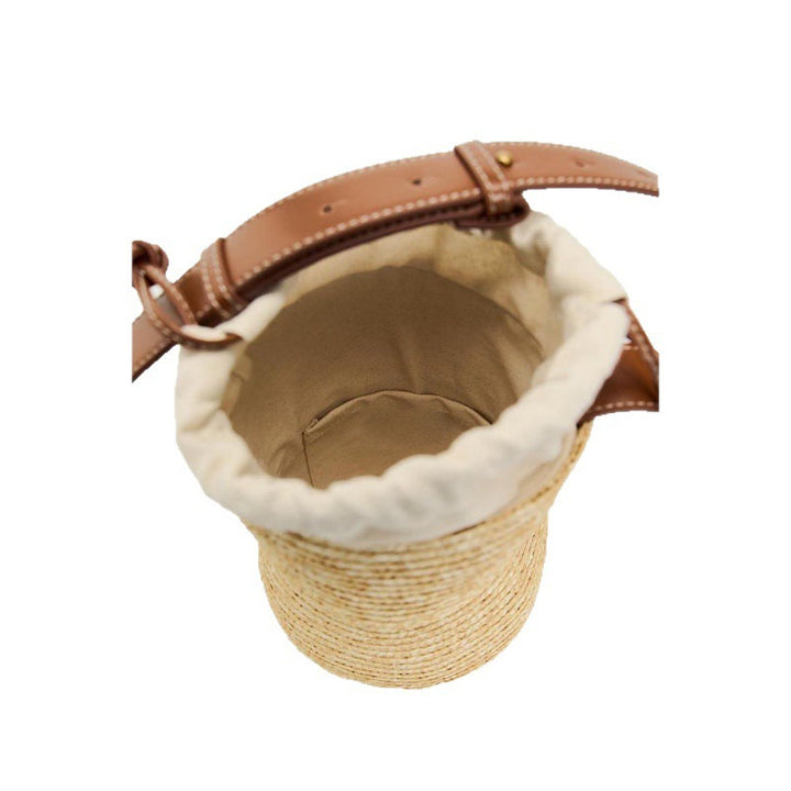 Handmade basket bag with elegant leather strap Stornfield