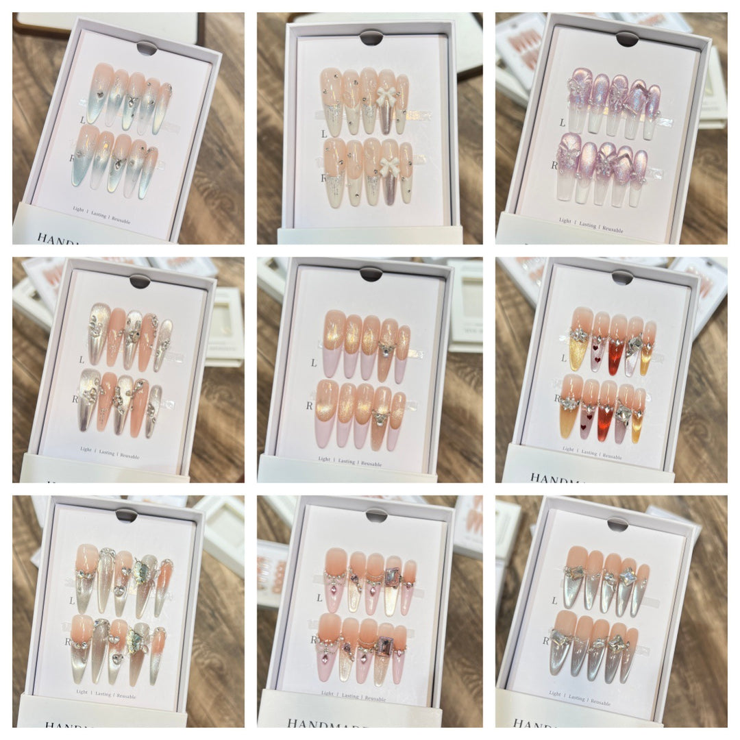 Luxurious Decorative Press-On Nail Tips
