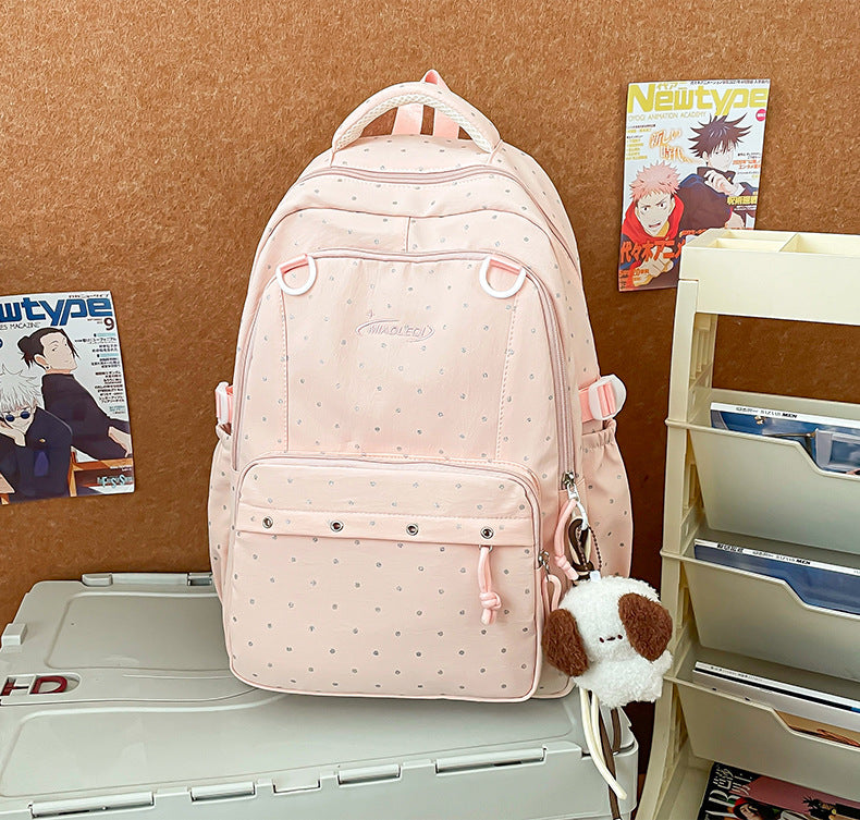 Stylish Multi-Pocket Backpack with Cute Accessories Stornfield