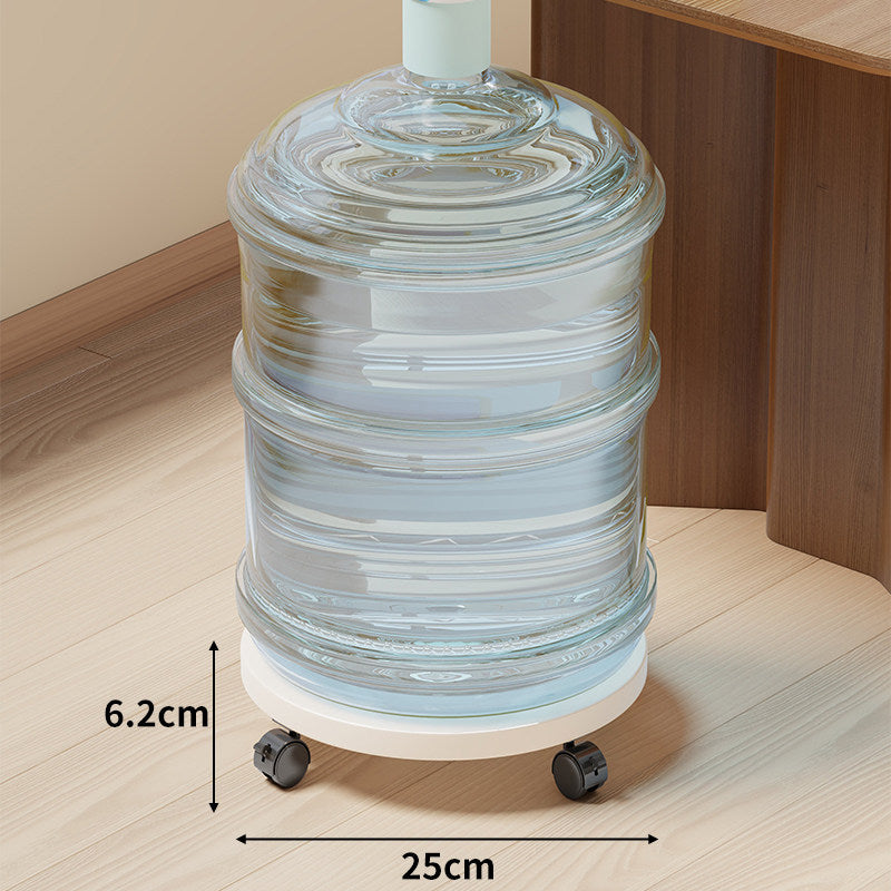 Rolling Wooden Water Jug Dolly with Swivel Casters and Low-Profile Platform