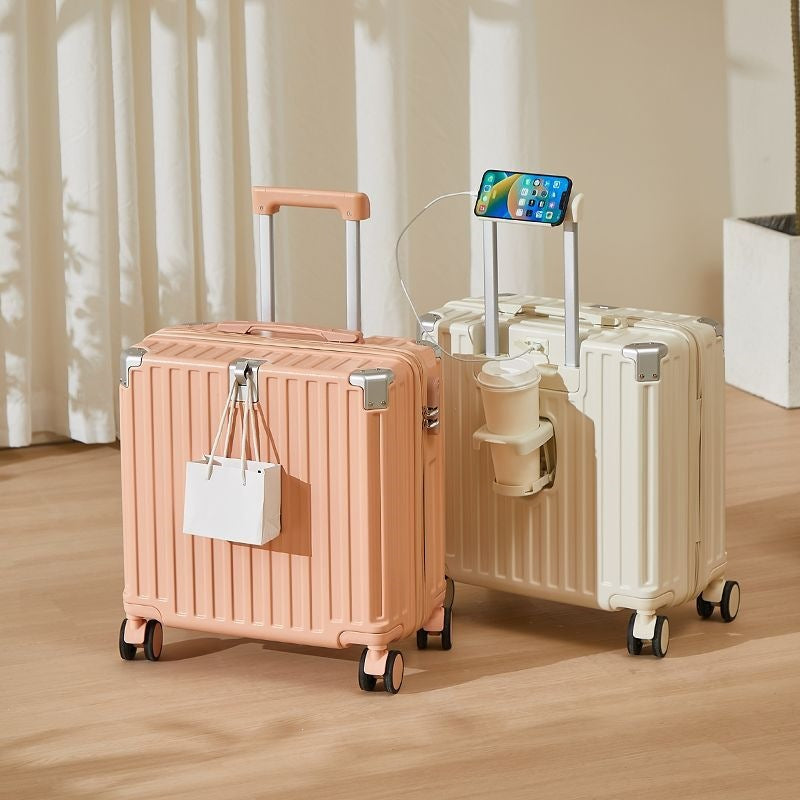 Hard-Shell Luggage With Integrated USB Port And Practical Cup Holder Stornfield