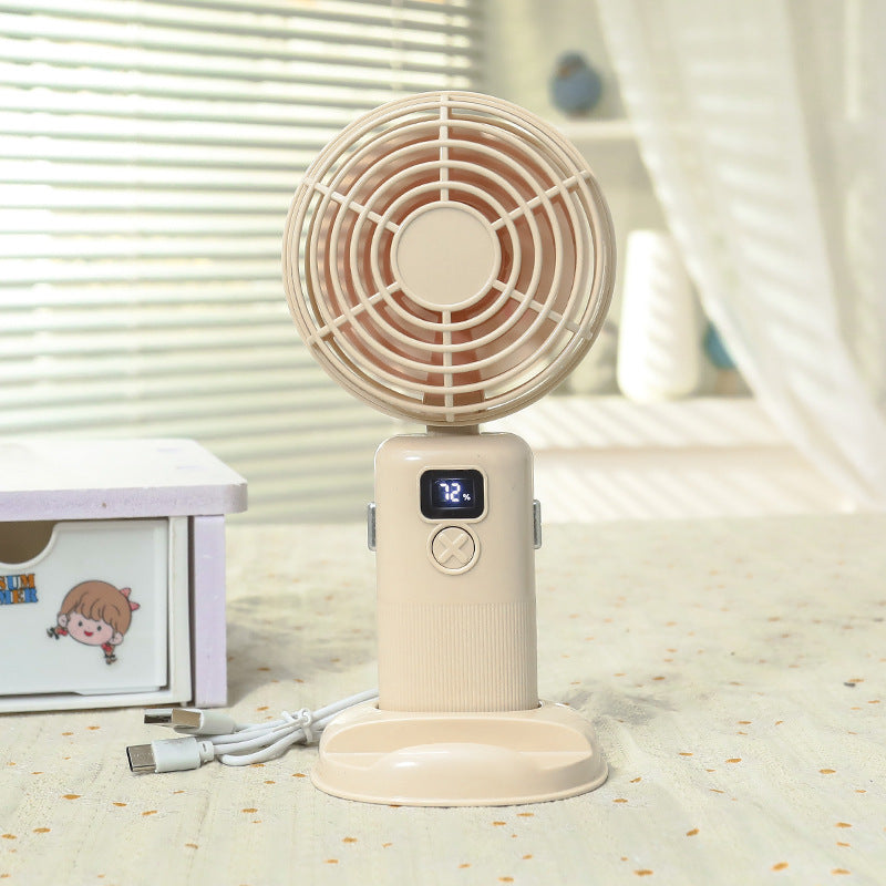 Women's Portable Mini Fan with Digital Display Stornfield