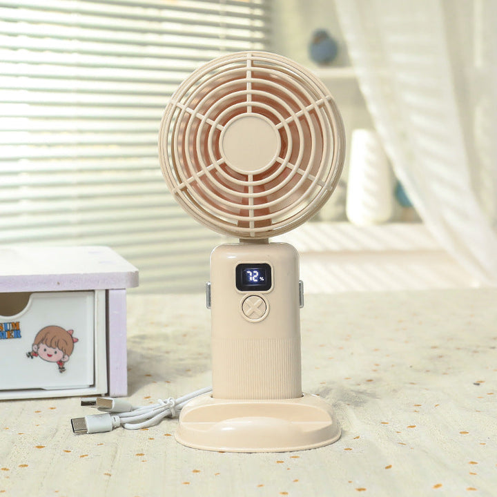 Women's Portable Mini Fan with Digital Display Stornfield