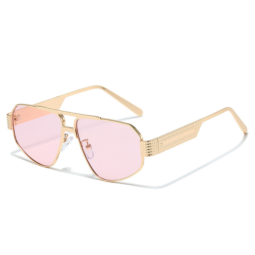 Fashion-Forward Geometric Aviator Sunglasses Stornfield