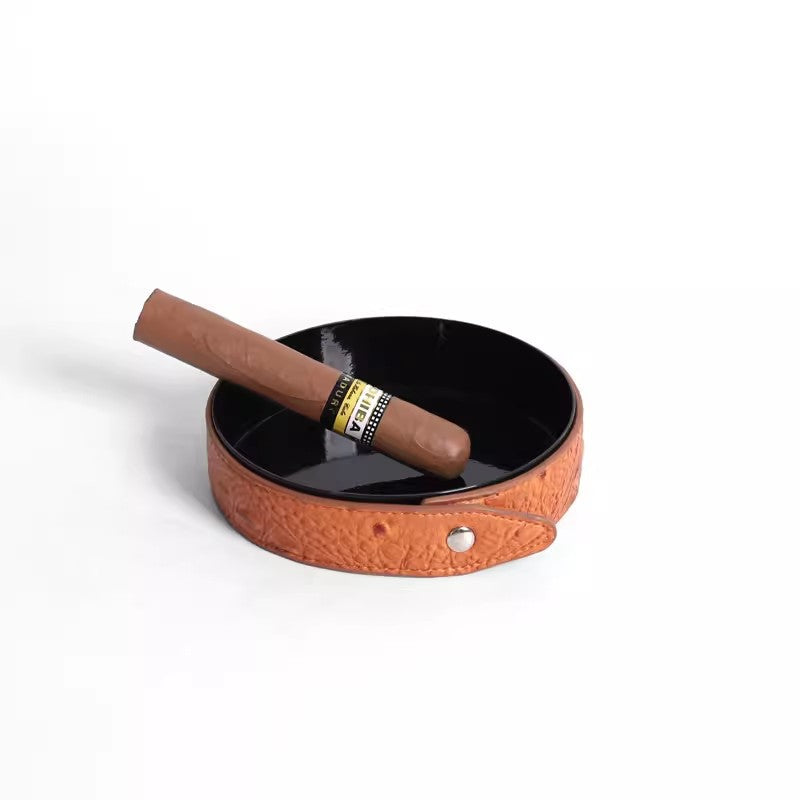 Stylish Leather Cigarette Ashtray