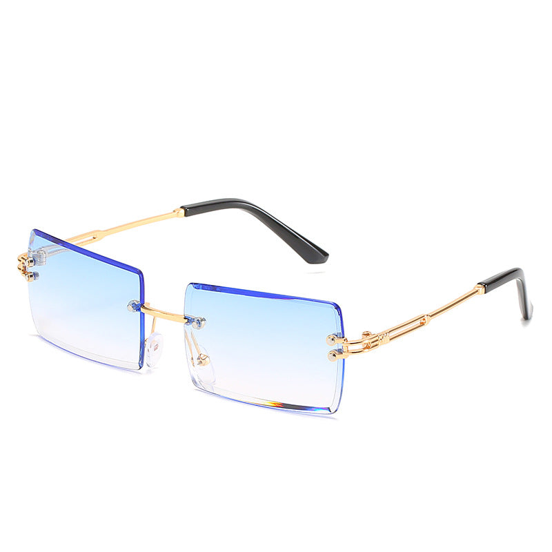 Women's stylish sunglasses with unique rectangular frame and sparkling details Stornfield